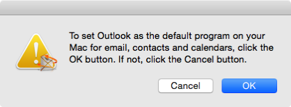 set default calendar for outlook mac